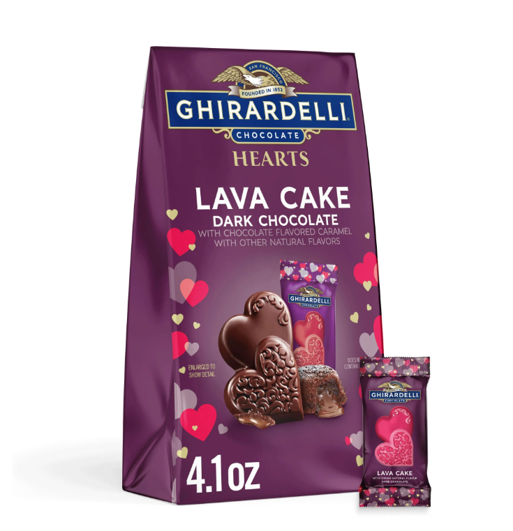 Ghirardelli Dark Chocolate Lava Cake Hearts 116g