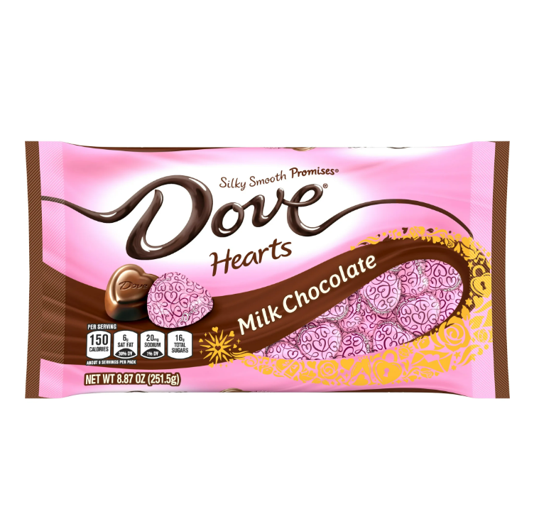 Dove Promises Valentine's Day Heart Chocolate Candy Bag 251g