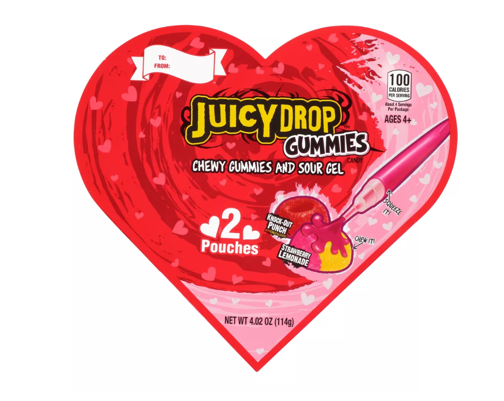 Juicy Drop Valentine's Gummy Heart Box 114g