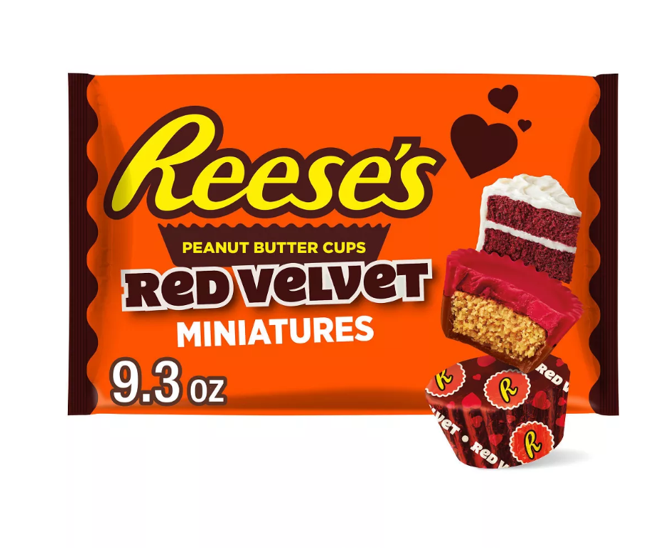 Reese's Valentine's Day Peanut Butter Red Velvet Candy Miniatures 263g