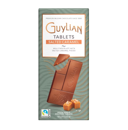 Guylian Tablets Milk Chocolate with Salted Caramel Pieces Bar 100g