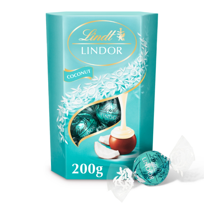 Lindt Lindor Coconut Chocolate Truffles Box 200g