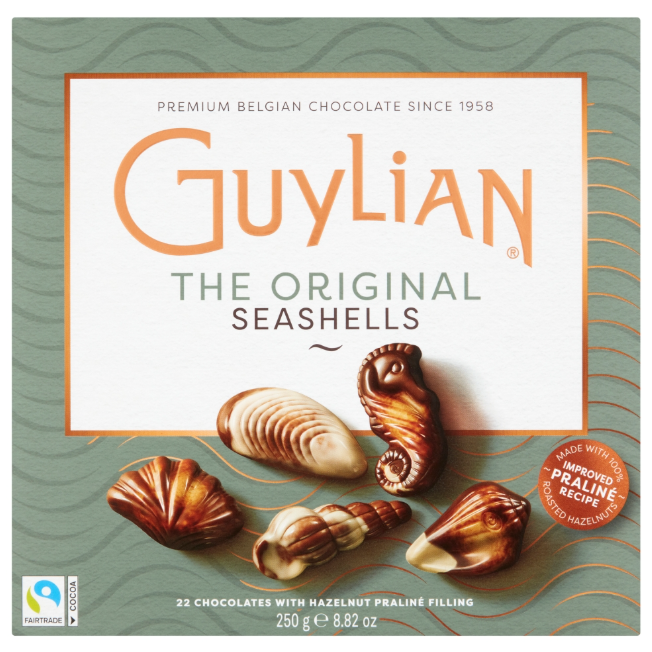 Guylian The Original Seashells 22 Chocolates with Hazelnut Praliné Filling 250g