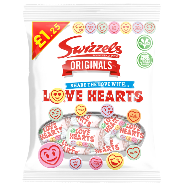 Swizzels Originals Love Hearts Bag 125g