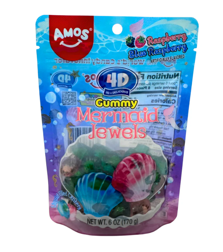 Amos 4D Gummy Mermaid Jewels 170g