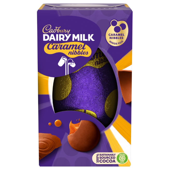 Cadbury Caramel Nibbles Chocolate Easter Egg 96g