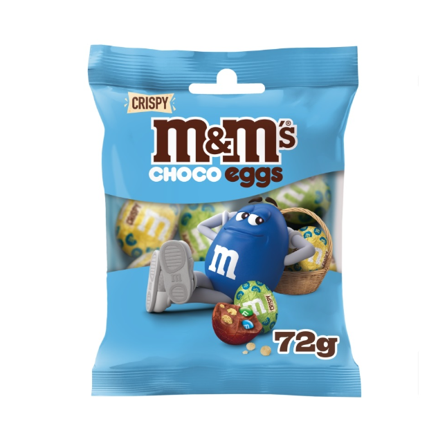 M&M's Crispy Milk Chocolate Chocolate Easter Mini Eggs Bag 72g