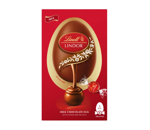 Lindt Milk Chocolate Easter Egg With Lindor Milk Truffles 260g