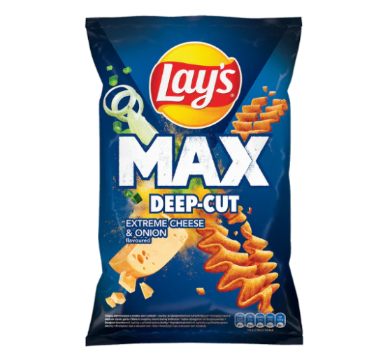 Lays Max Deep Cut Cheese Onion 120g
