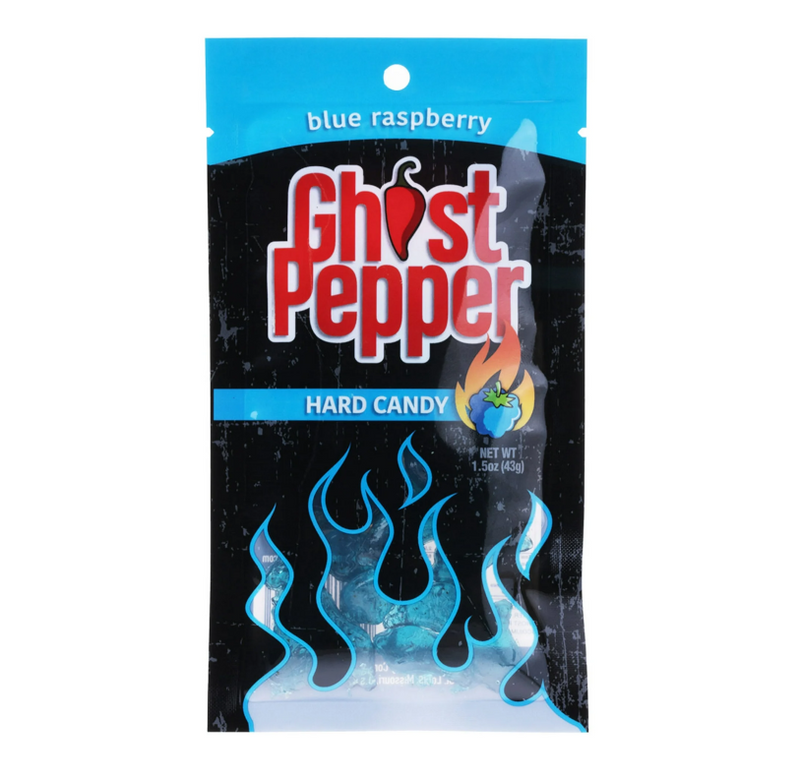 Flamethrower Candy's Ghost Pepper Hard Candy Blue Raspberry 36g