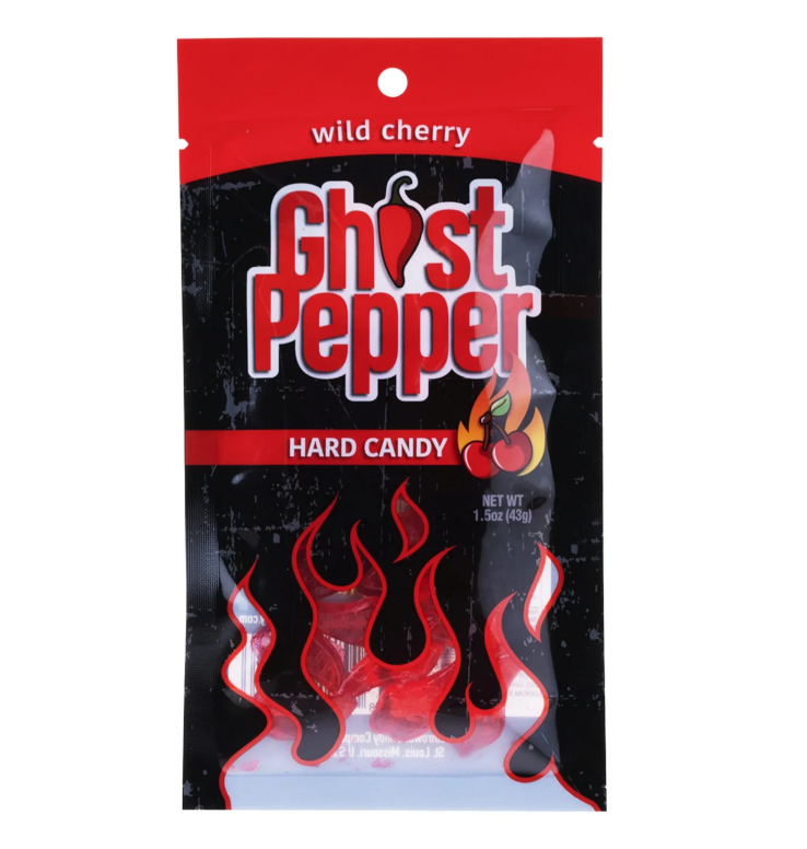 Flamethrower Candy's Ghost Pepper Hard Candy Wild Cherry 36g
