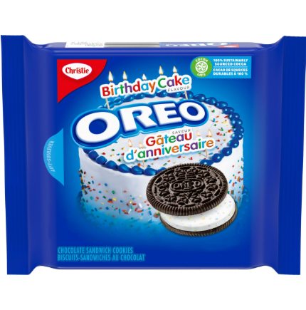 Oreo Birthday Cake Chocolate Sandwich Cookies 261g