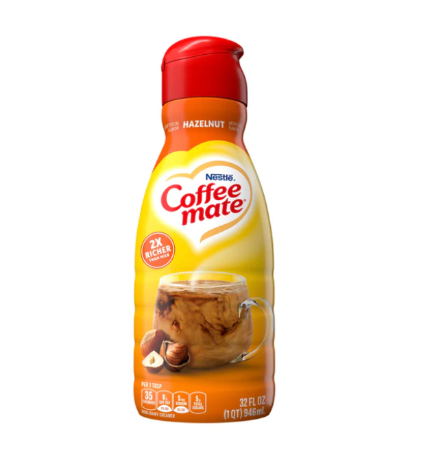 Coffee Mate Hazelnut Liquid Creamer 946ml - Best Before 18th July 2025