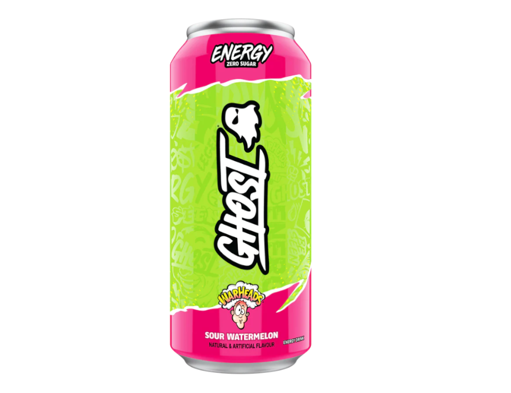Ghost Warheads Sour Watermelon Zero Sugar Energy Drink 500ml