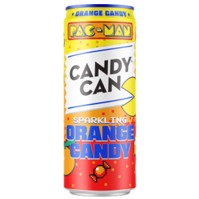 Candy Can Pac-Man Sparkling Orange Candy Drink Can 330ml