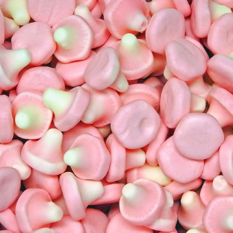 Foamy Strawberry Mushrooms