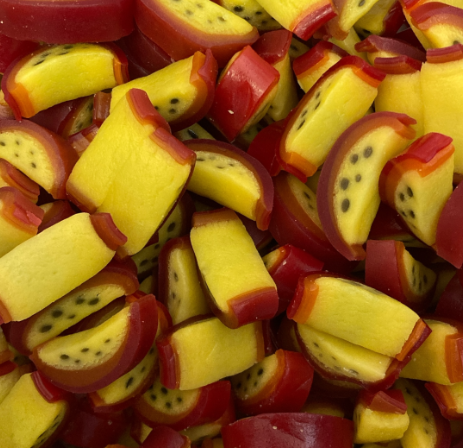 Peelable Passionfruit Liquorice Slices