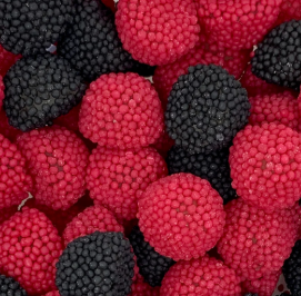 Gummy Black & Raspberry Berries