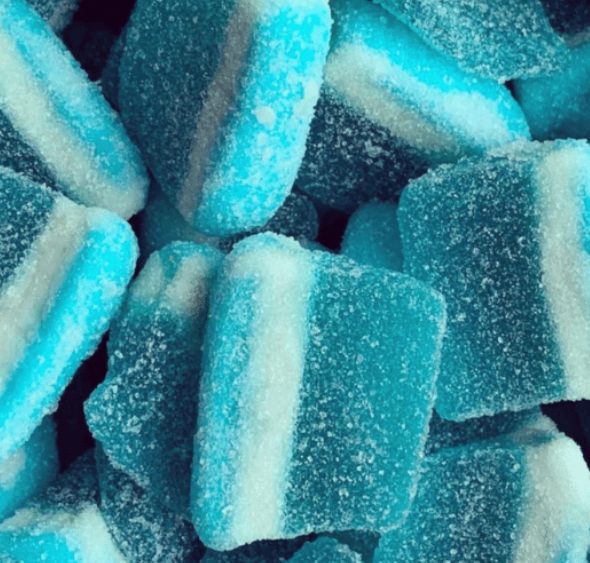 Fizzy Blue Raspberry Slices
