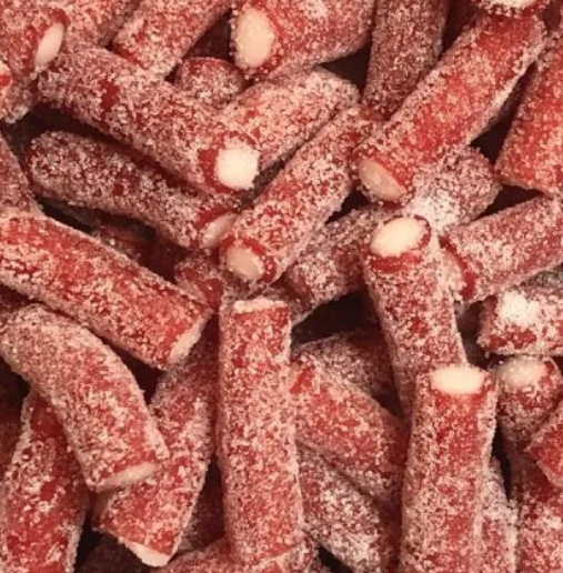 Fizzy Strawberry Pencil Bites