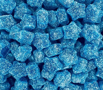 Fizzy Blue Gummy Stars
