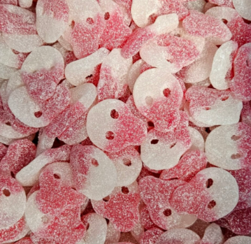 Fizzy Strawberry & Raspberry Skulls