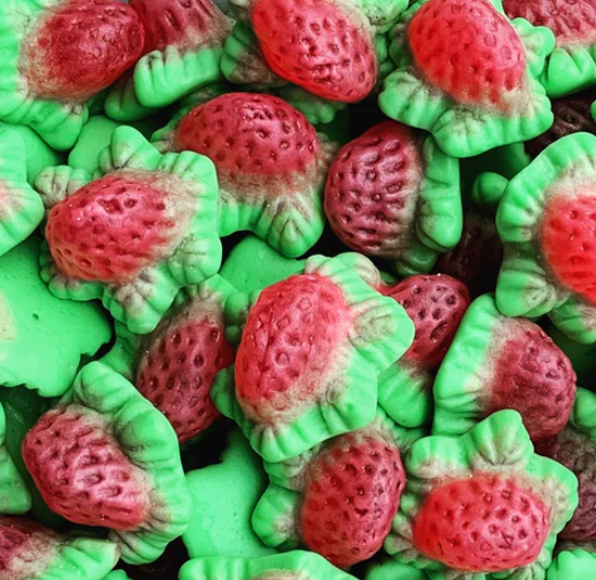 Jelly Filled Green Strawberries