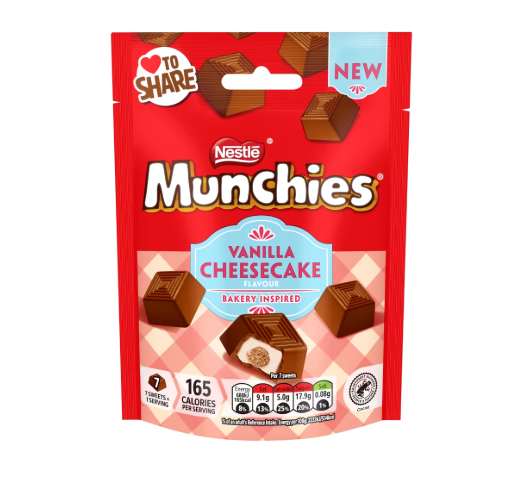 Munchies Vanilla Cheesecake Flavour Chocolate 97g