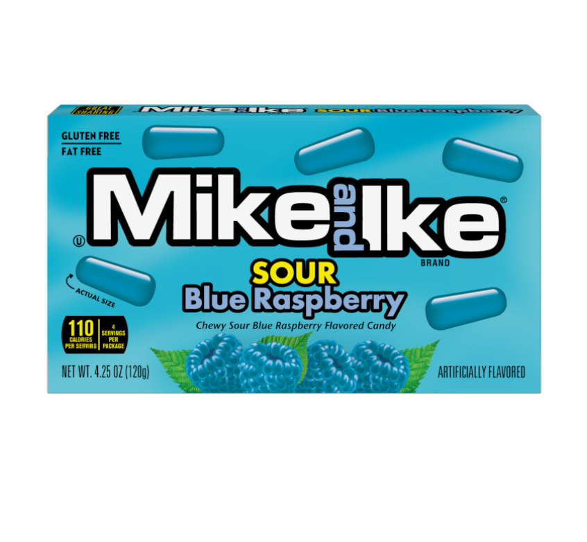 Mike & Ike Sour Blue Raspberry Theatre Box 120g