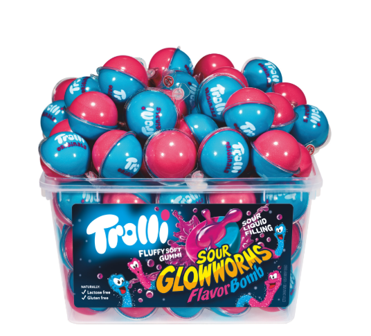 Trolli Sour Glow Worms Flavour Bomb Single