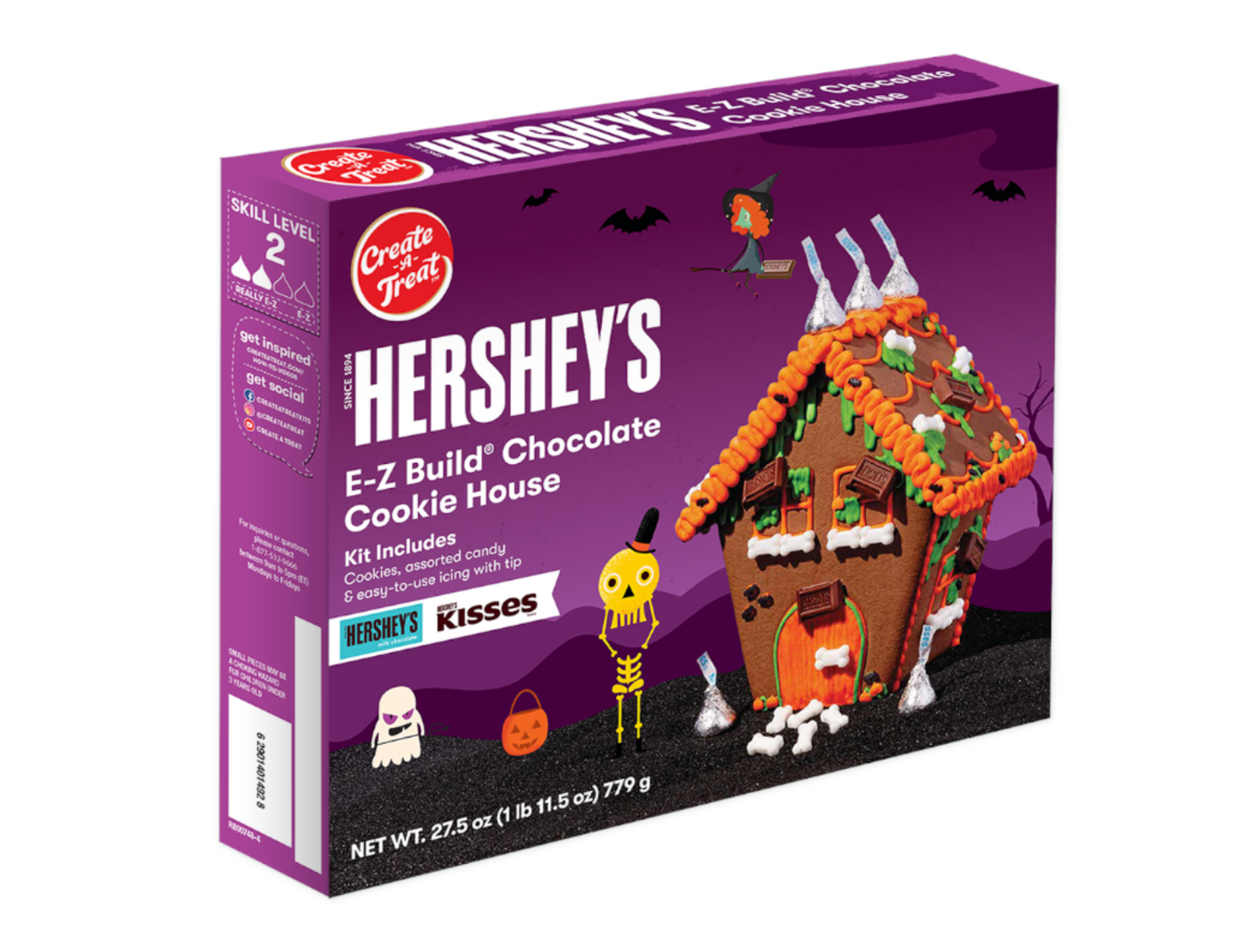 Create-A-Treat Hershey's E-Z Build Halloween Chocolate Cookie House 779g