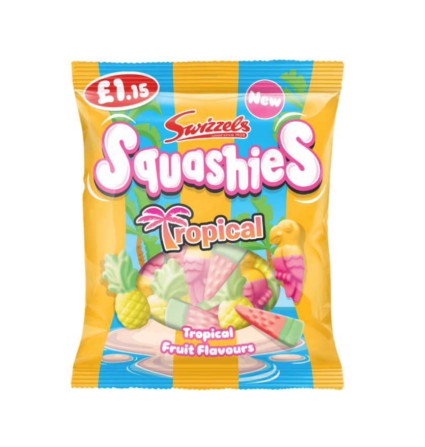 Swizzels Squashies Tropical Flavour Gums 100g