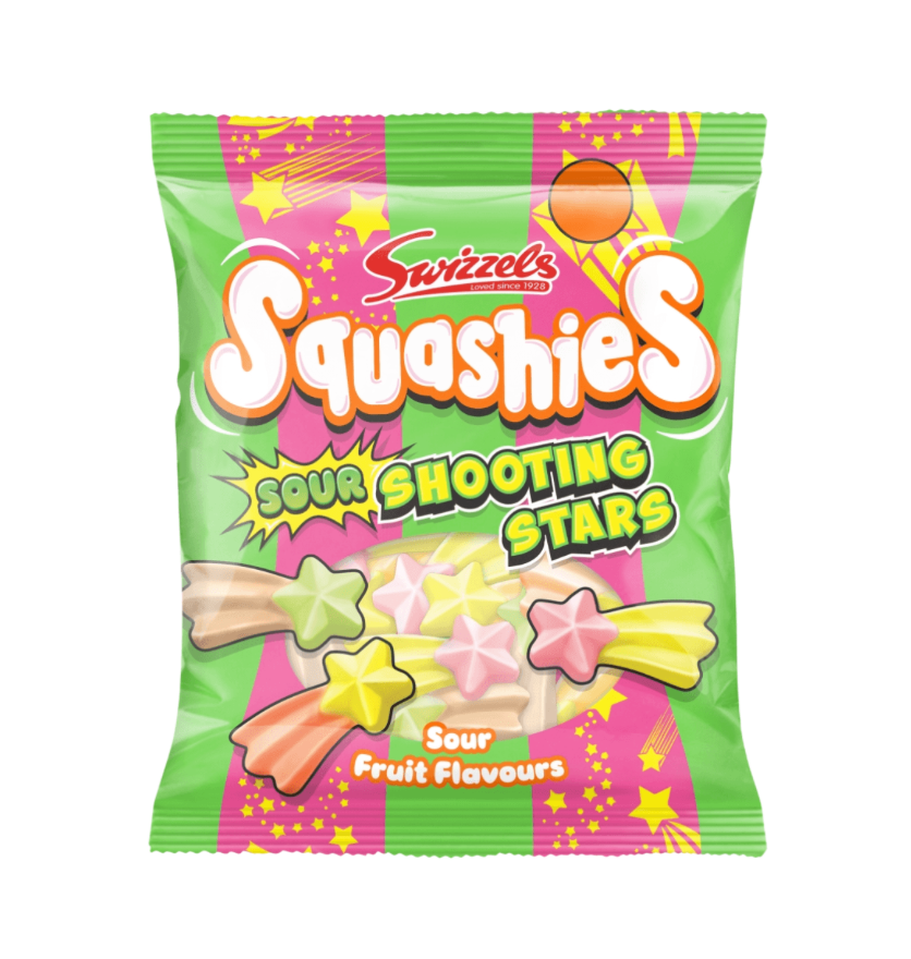 Swizzels Squashies Sour Shooting Stars Gums 100g