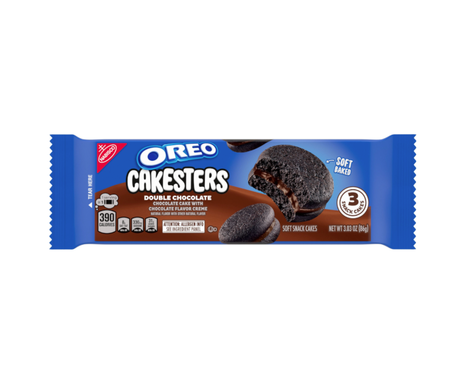 Oreo Double Chocolate Cakesters 86g