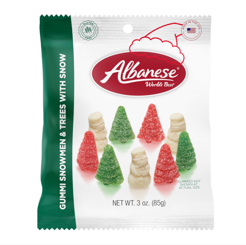 Albanese World's Best Gummi Snowmen & Trees With Snow 85g