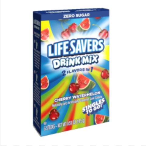 Lifesavers Singles To Go Cherry Watermelon 14.5g