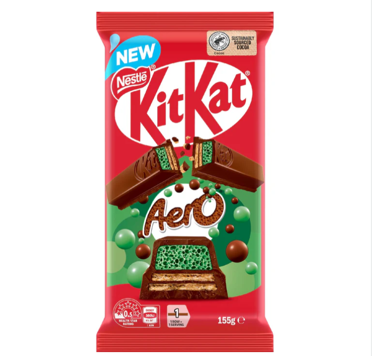 Nestle Kit Kat Aero Mint Chocolate Block 155g