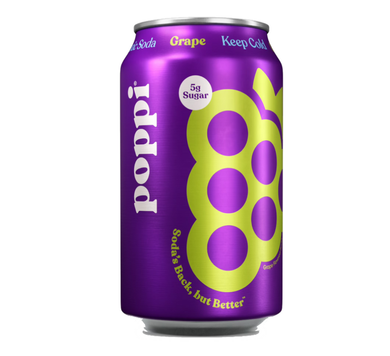 Poppi Prebiotic Grape Soda 355ml
