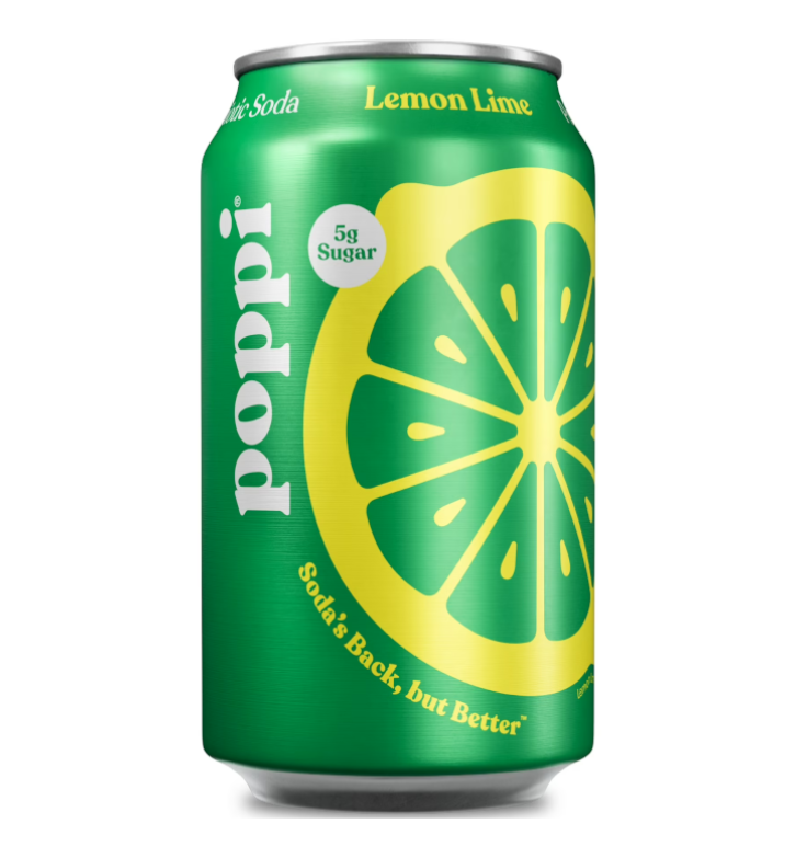 Poppi Prebiotic Soda Lemon Lime 355ml
