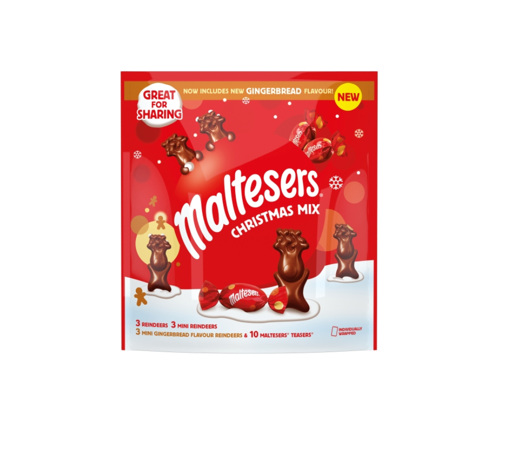 Maltesers Milk Chocolate & Gingerbread Christmas Pouch 240g