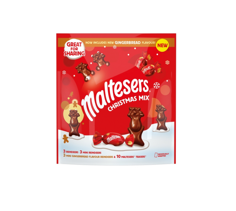 Maltesers Milk Chocolate & Gingerbread Christmas Pouch 240g