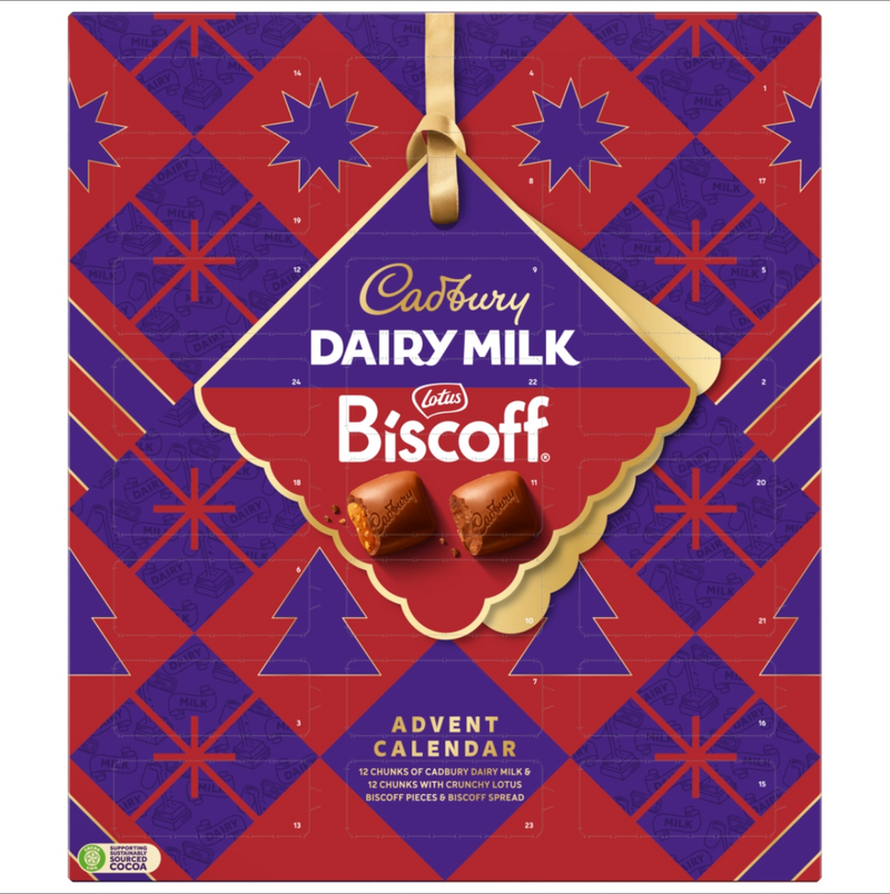 Cadbury Dairy Milk Biscoff Chocolate Advent Calendar 236g