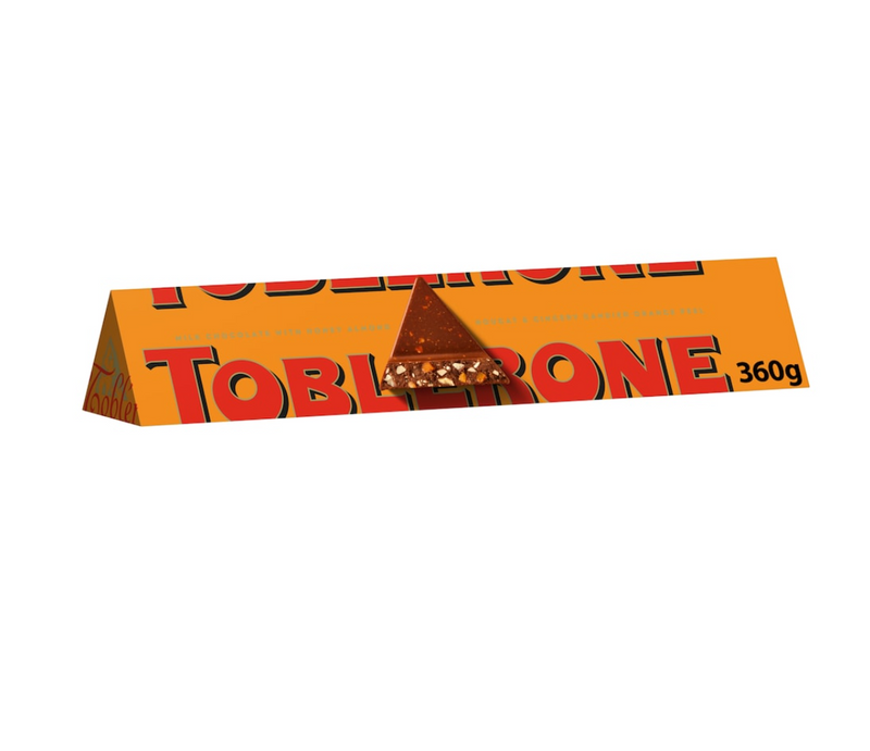 Toblerone Orange Twist Milk Chocolate Bar 360g