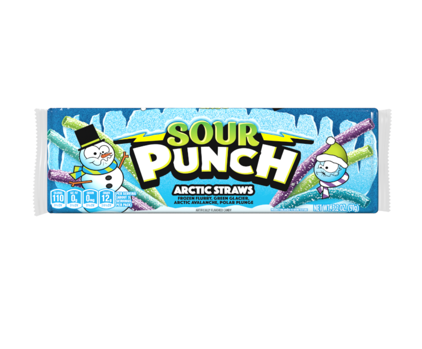 Sour Punch Arctic Straws 91g