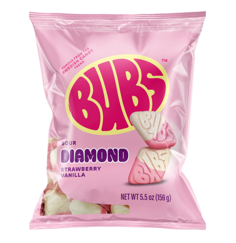 BUBS Sour Diamonds Strawberry Vanilla 156g