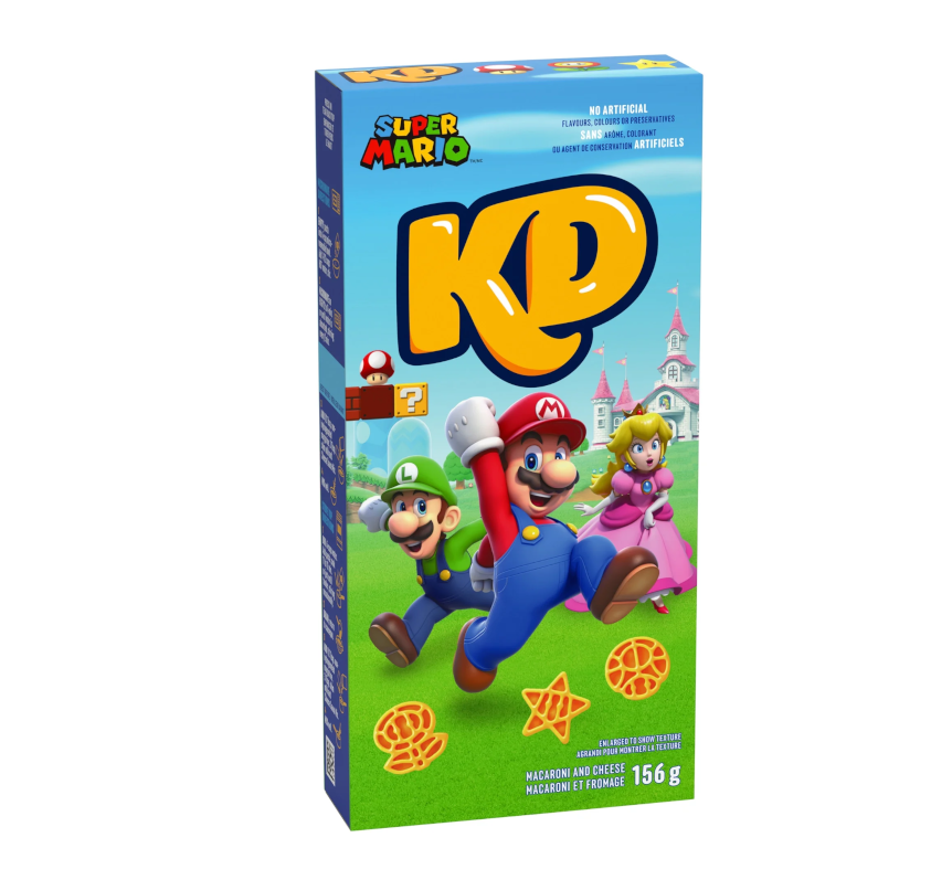 KD Super Mario Power-Up Pasta Shapes Macaroni and Cheese 156g