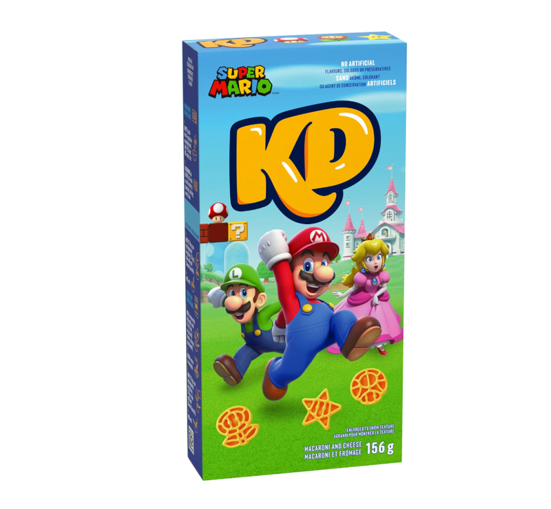 KD Super Mario Power-Up Pasta Shapes Macaroni and Cheese 156g