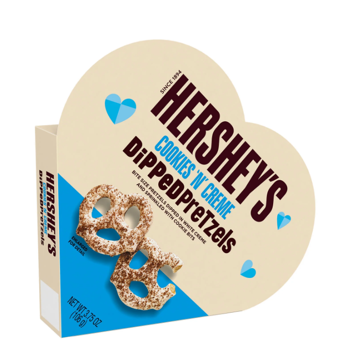 Hershey's Cookies N' Creme Dipped Pretzels Heart Box 106g