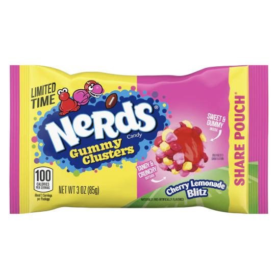 Nerds Gummy Clusters Cherry Lemonade Blitz 85g