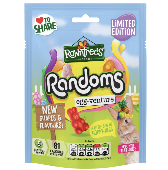 Rowntree's Limited Edition Randoms Egg-Venture Sweets Sharing Bag 130g